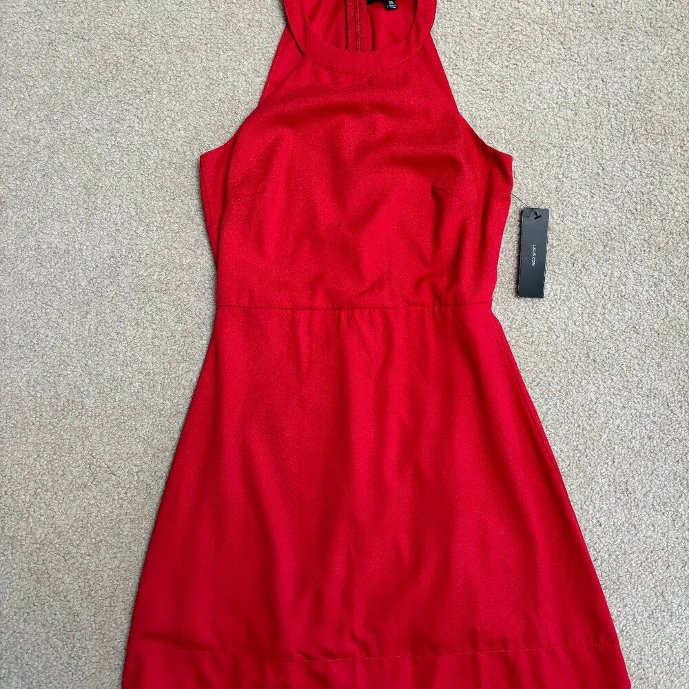 size xsmall, Lulus mini red halter neck dress!